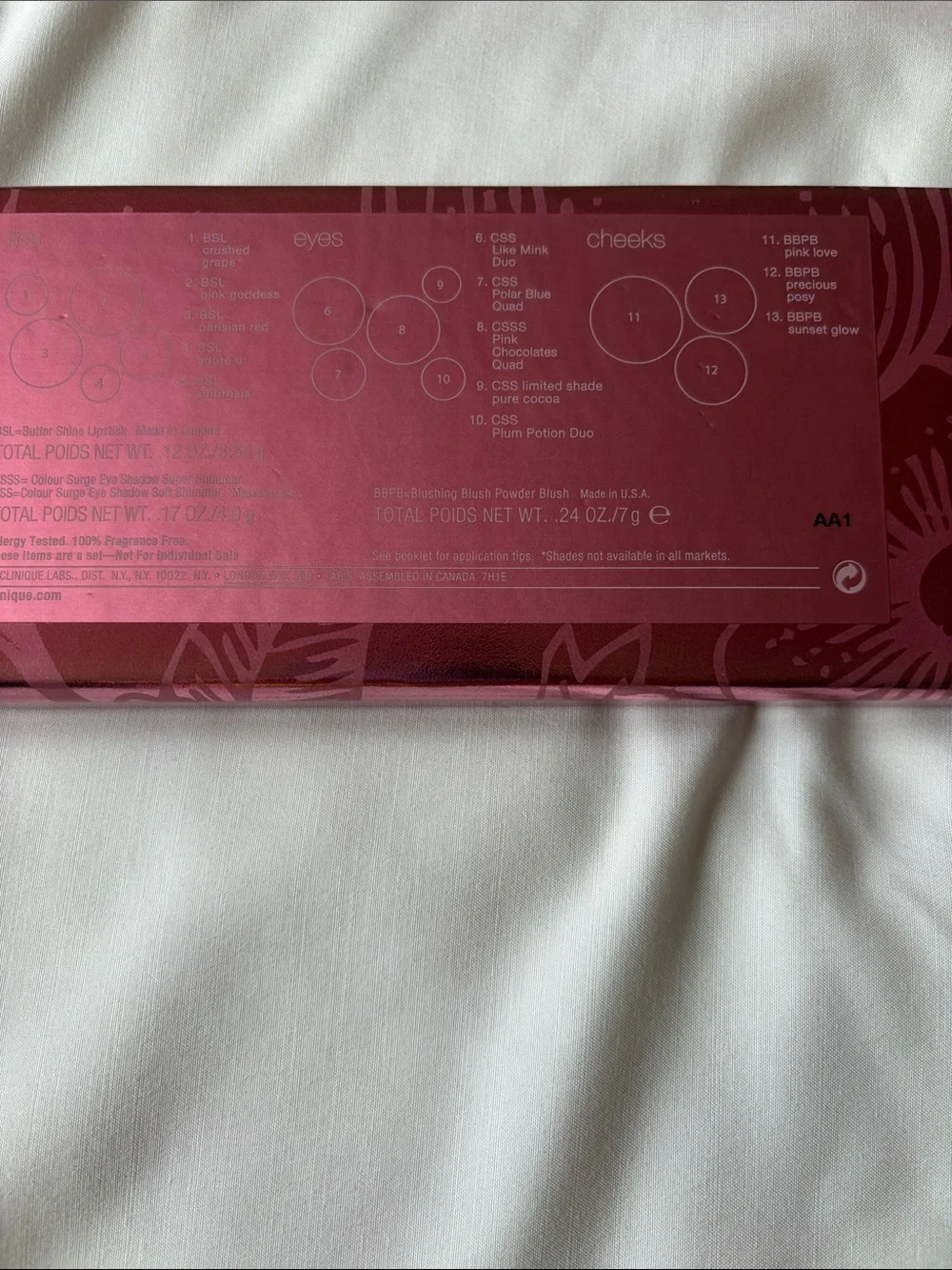 Clinique Eyeshadow & Cheek Palette — Pink, Rose, Coral Tones